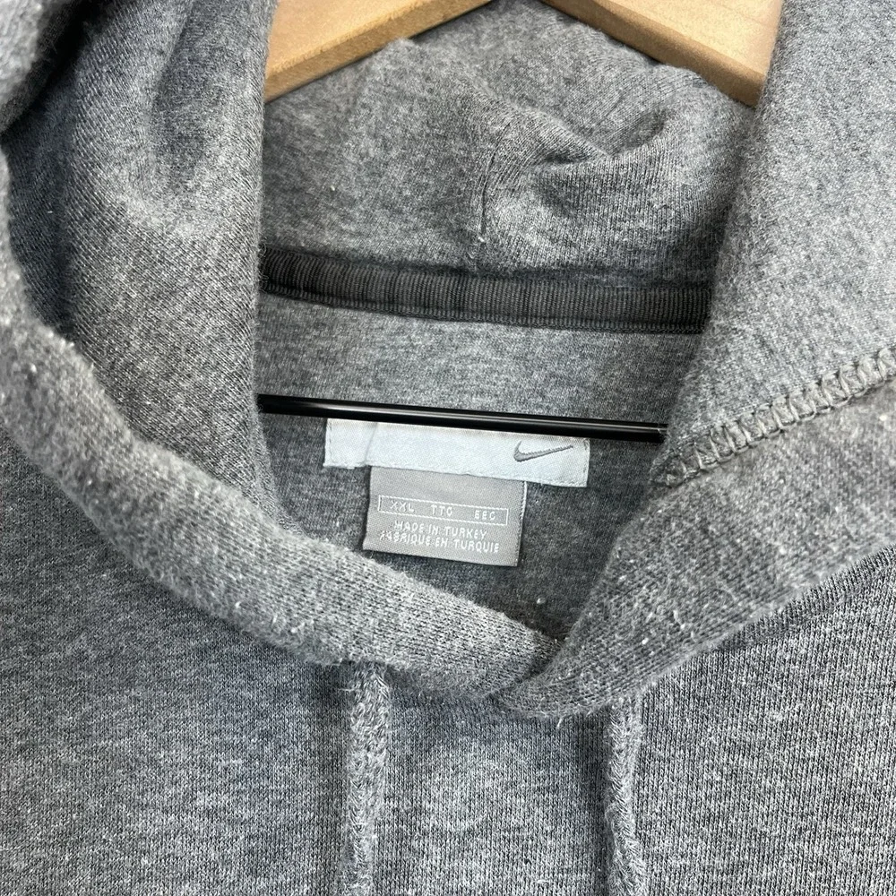 Vintage Y2K Nike Mini Swoosh Gray 2XL Hoodie Sweatshirt